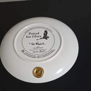 Franklin Mint White and Gold Decorative Plate